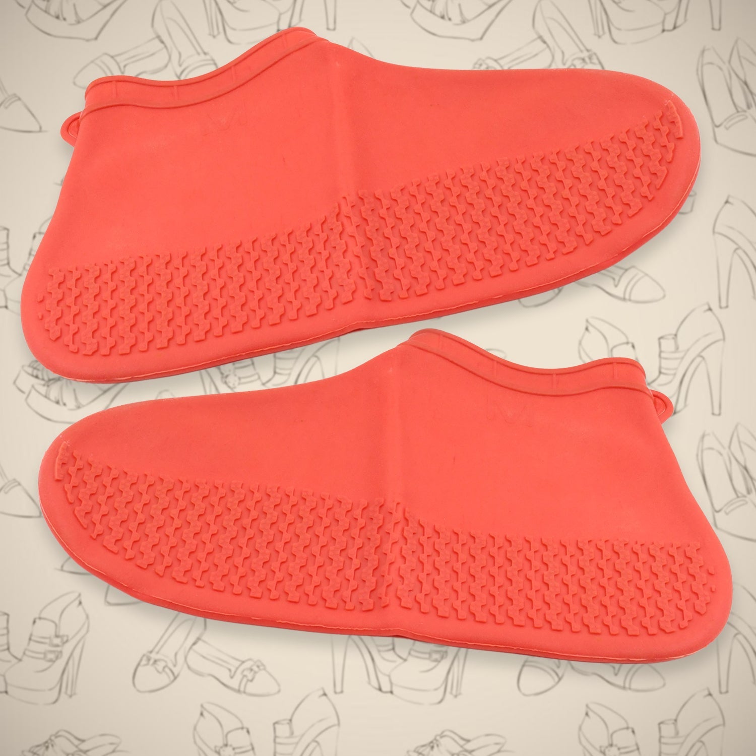 17985 Non-Slip Silicone Rain Reusable Anti skid Waterproof Fordable Boot Shoe Cover (Medium Size / 1 Pair / Red) 17985 Non-Slip Silicone Rain Reusable Anti skid Waterproof Fordable Boot Shoe Cover (Medium Size / 1 Pair / Red)